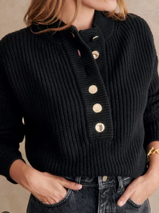 Sezane Sweaters - Sezane Lucas Jumper Black - Size S